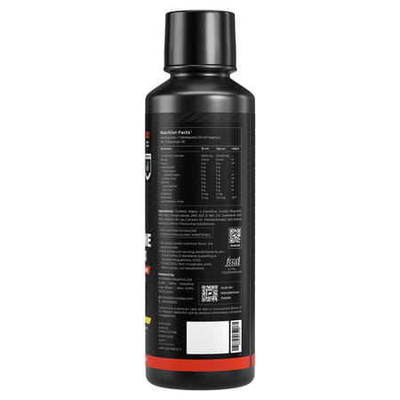 Nutrabay Pro Liquid L-Carnitine With Vitamin B5-450 Ml Lemon | 30 Servings | 3000Mg
