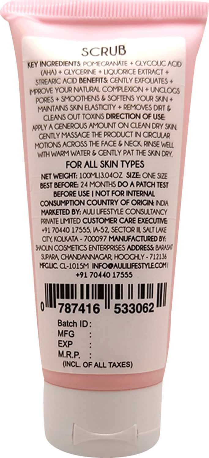 Buy AULI EXFOLIATING SCRUB DEEP CLEANSING SKIN BRIGHTENING EXFOLIATING