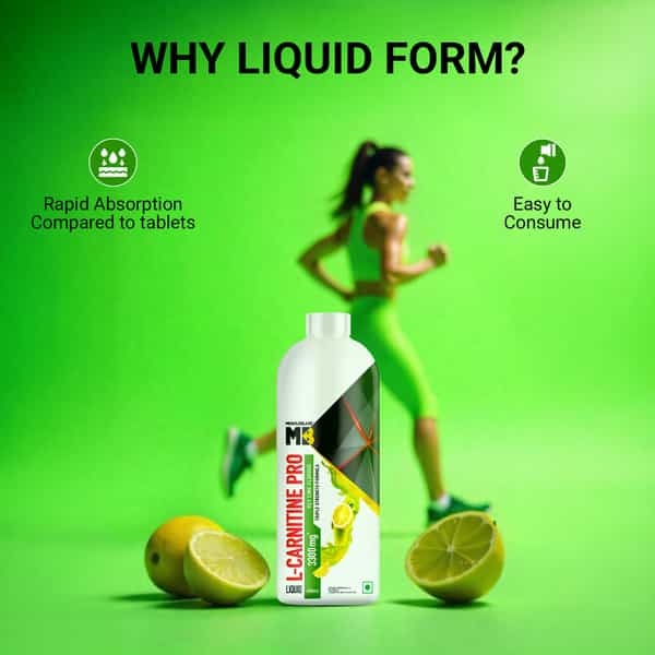 Muscleblaze Liquid L - Carnitine Pro (Key Lime | 450Ml) | 3300Mg L - Carnitine |Triple Strength