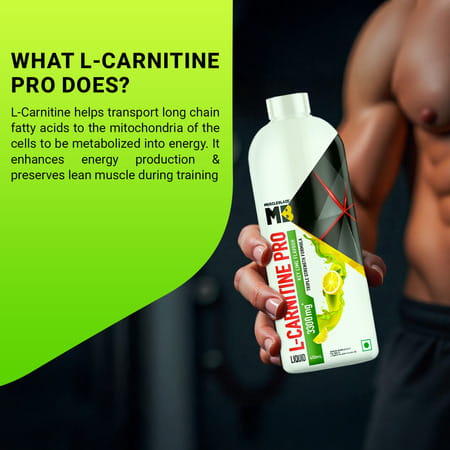 Muscleblaze Liquid L - Carnitine Pro (Key Lime | 450Ml) | 3300Mg L - Carnitine |Triple Strength