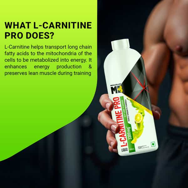 Muscleblaze Liquid L - Carnitine Pro (Key Lime | 450Ml) | 3300Mg L - Carnitine |Triple Strength