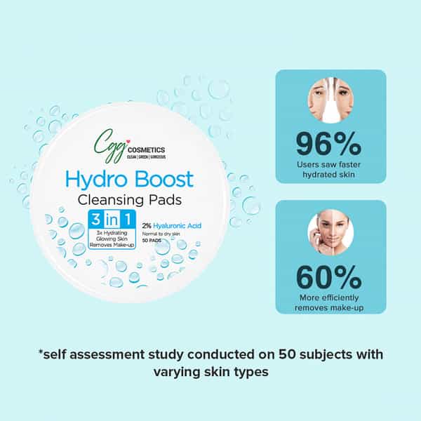 Cgg Cosmetics Hydro Boost Cleansing Pads With Hyaluronic Acid- 50 Pads