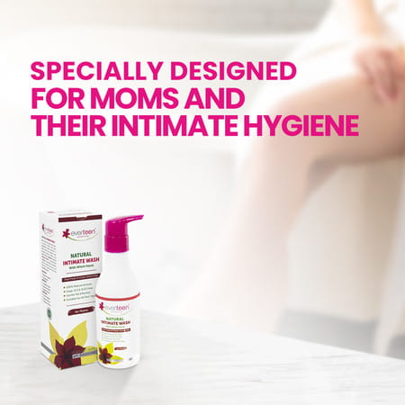 Everteen Witch Hazel Natural Intimate Wash For Intimate Hygiene In Moms 4 Packs (210ml Each)