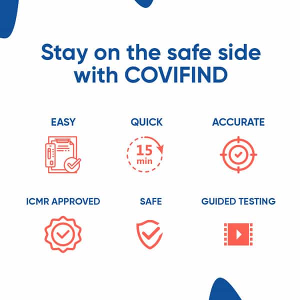 Covifind Covid-19 Rapid Antigen Self Test By Meril - Easy Self Test | Ai-Powered | Result In 15 Min