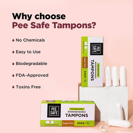 Peesafe Pee Safe Organic Cotton Tampon (Super Plus)