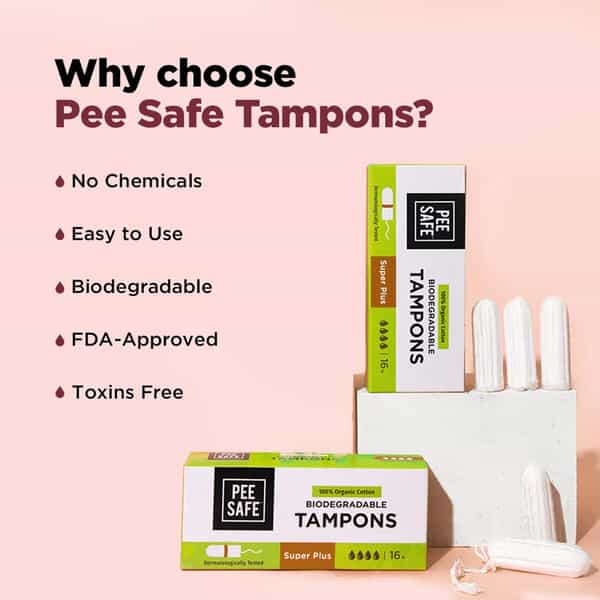 Peesafe Pee Safe Organic Cotton Tampon (Super Plus)