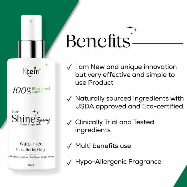 Ktein 100% Plantbased Natural Hair Shine Spray