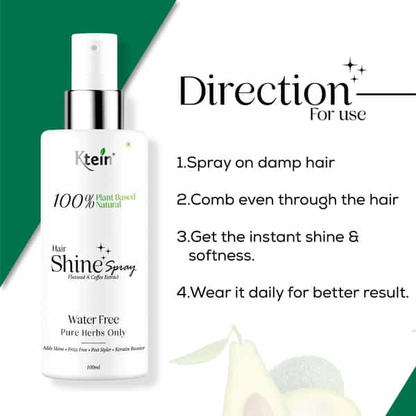 Ktein 100% Plantbased Natural Hair Shine Spray