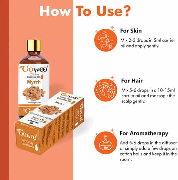Go Woo 100% Pure Myrrh Oil Virgin & Undiluted 50 Ml