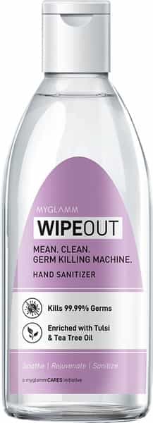 Myglamm Wipeout Sanitizing Wipes (5 Packs Of 5 Wipes ) (Free Wipeout Hand Sanitizer-30Ml)