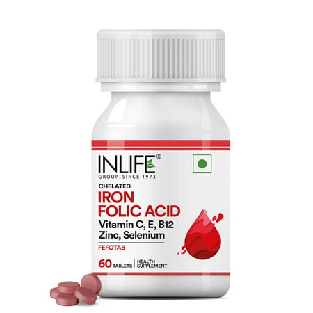 Inlife Iron Folic Acid Supplement (60 Tablets)