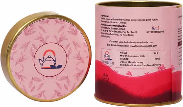 The Infused Kettle Hibiscus Green Tea(Tisane) (50 Gms)