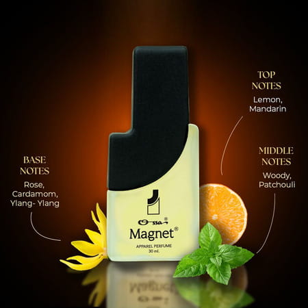 Ossa Magnet Unisex Apparel Perfume Lemon | Mandarin | Cardamom | Woody | Patchouli | Unisex | 30Ml
