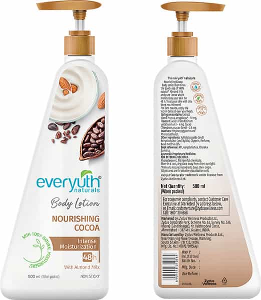 Everyuth Naturals Body Lotion Nourishing Cocoa 500Ml