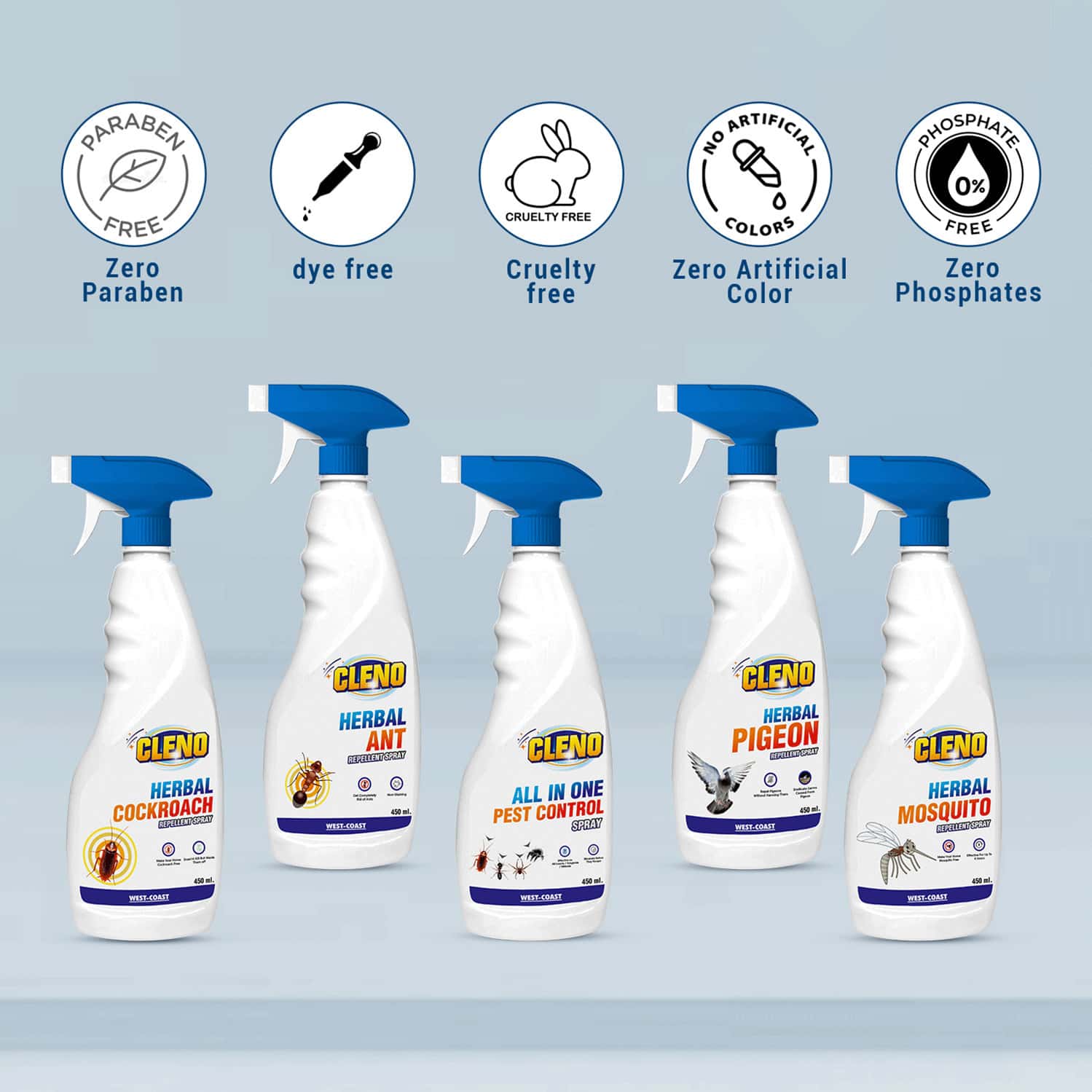 Buy CLENO HERBAL PIGEON REPELLENT SPRAY 450 ML (READY TO USE) Online