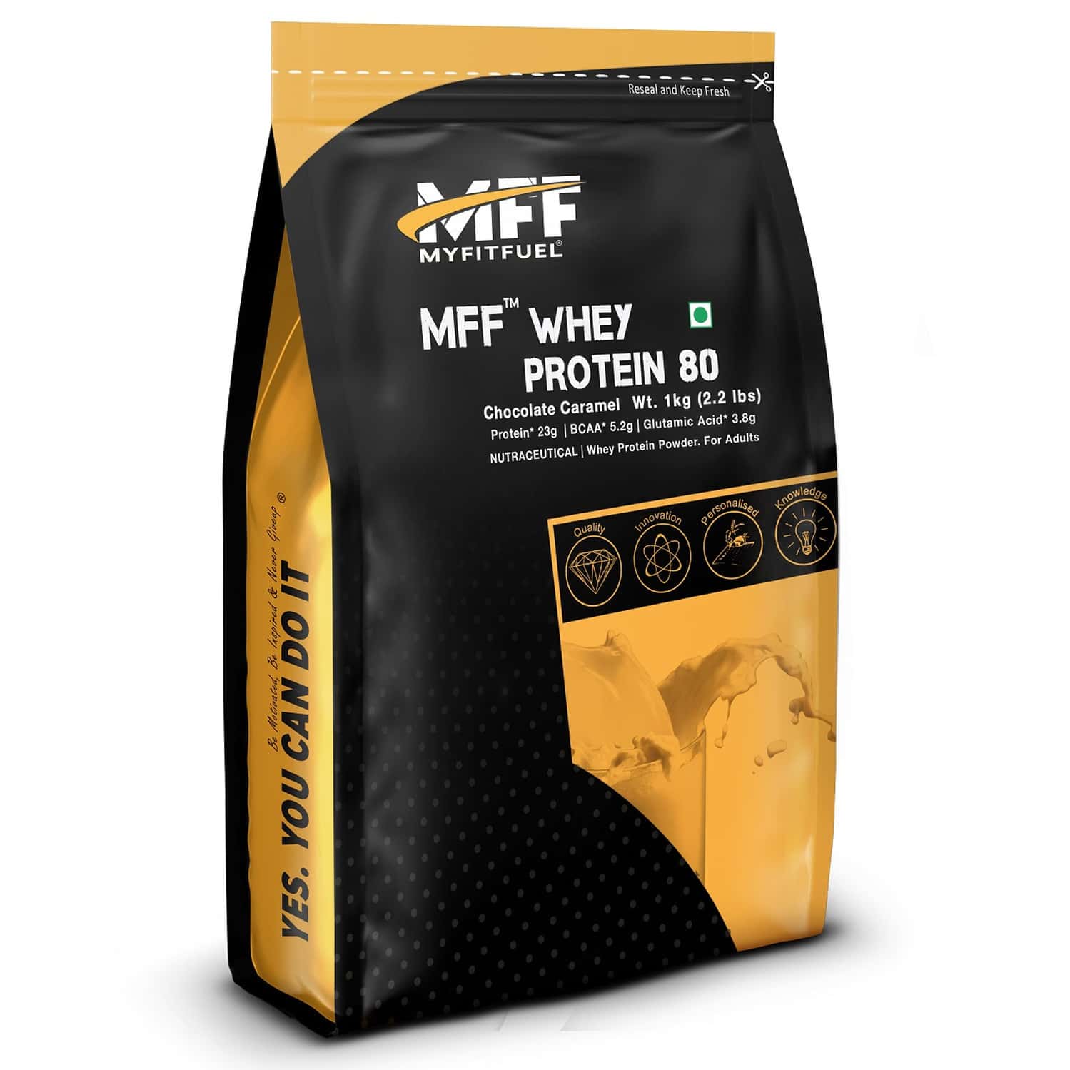 Myfitfuel Mff Whey Protein 80 | 1 Kg | 30 Servings (chocolate Caramel)| Whey Protein Concentrate