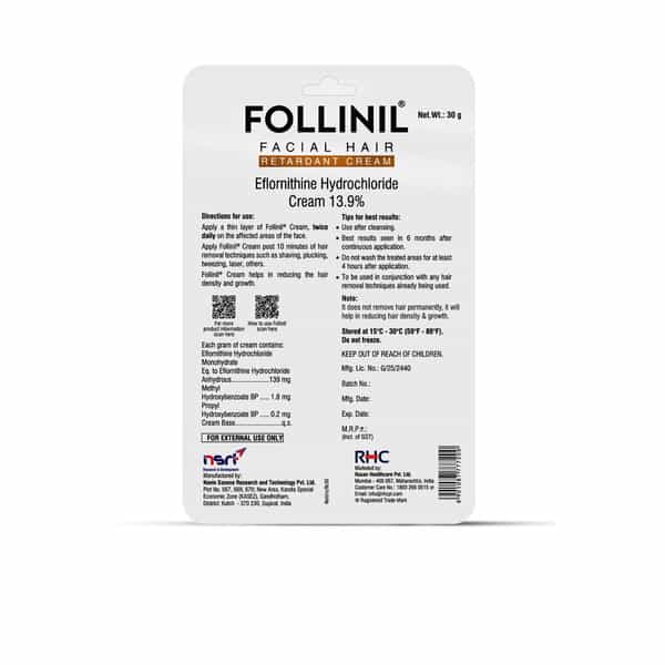 Rusan Follinil Facial Hair Retardant Cream - 30G