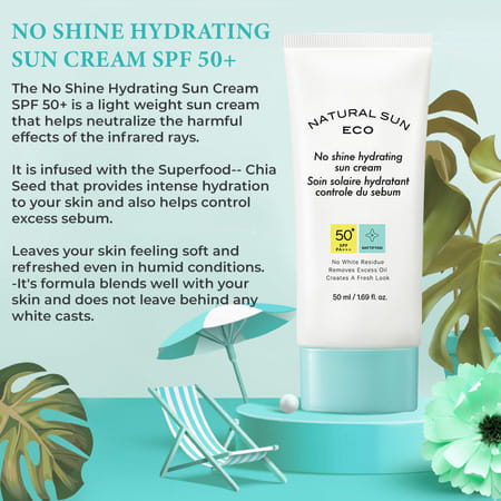 The Face Shop Korean Hydrating Oil Free Sunscreen Spf50+ Pa++++ Matte Finish | No White Cast - 30ml