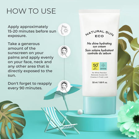 The Face Shop Korean Hydrating Oil Free Sunscreen Spf50+ Pa++++ Matte Finish | No White Cast - 30ml