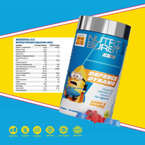 Nutriburst Defence Dynamo Minions Immunity Kids Gummies - 60 Gummy