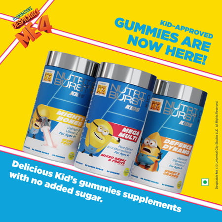 Nutriburst Defence Dynamo Minions Immunity Kids Gummies - 60 Gummy