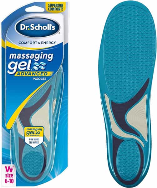 Dr. Scholl Comfort & Energy Massaging Gel Advanced Insoles Women Size 6-10