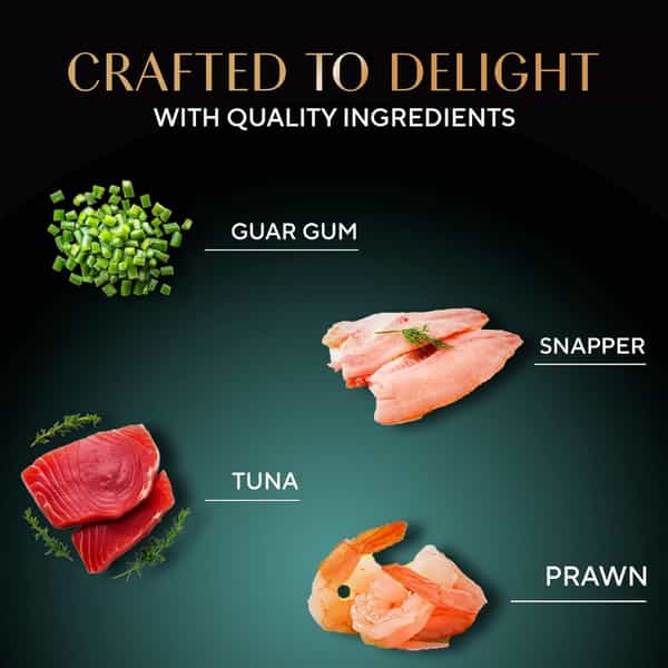 Sheba Deluxe Premium Adult (1+ Years) Wet Cat Food | Tuna And Prawns In Gravy | 85 G (Pack Of 24)