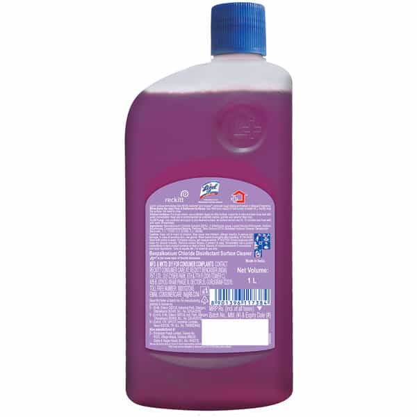 Lizol Lavender Disinfectant Floor Cleaner Liquid Bottle Of 1000 Ml
