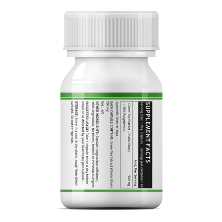Inlife Green Tea Extract For Weight Loss & Antioxidant 50% Polyphenols 500 Mg - 60 Veg Capsules