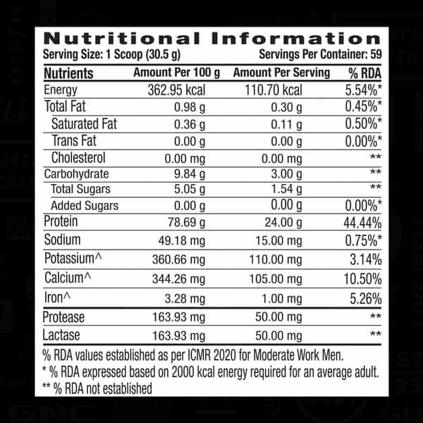 Gnc Amp Gold Series 100% Whey Protein Advanced (Vanilla | 4 Lbs)
