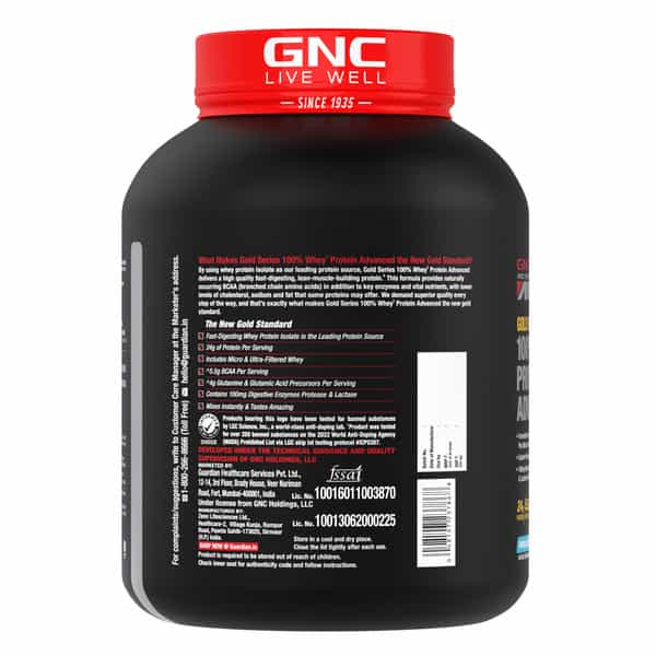 Gnc Amp Gold Series 100% Whey Protein Advanced (Vanilla | 4 Lbs)