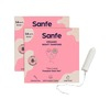 Sanfe 100% Organic Cotton Digital Tampons - Premium Design - Night Tampons (Pack Of 32)