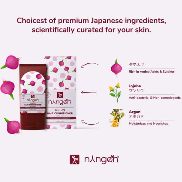 Ningen Onion Hair Conditioner Enriched With Jojoba And Argan Oil - 100G