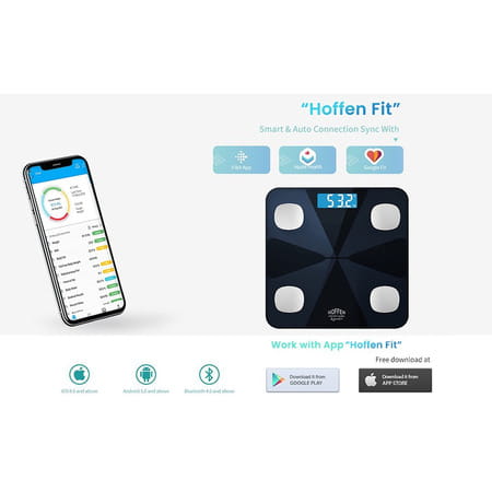 Hoffen Ho19 Bluetooth Bmi | Bmr Weight Machine For Body Weight With 13 Essential Body Parameters