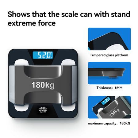 Hoffen Ho19 Bluetooth Bmi | Bmr Weight Machine For Body Weight With 13 Essential Body Parameters