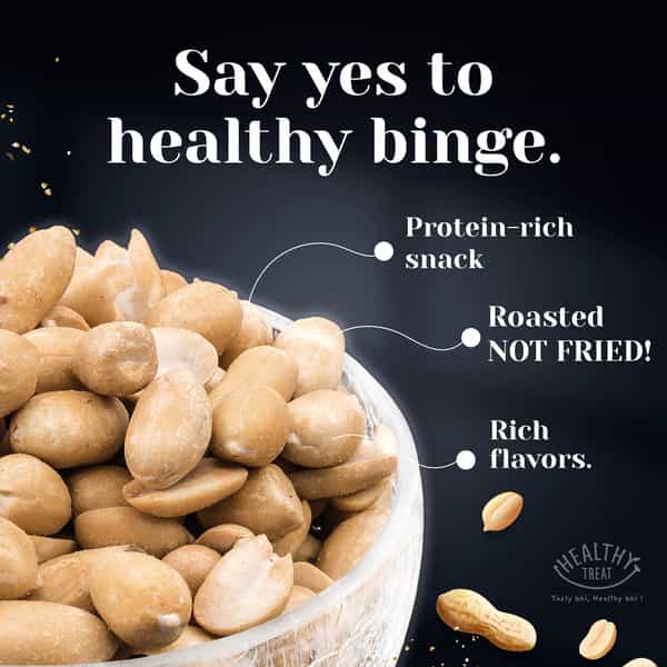 Healthy Treat Roasted Peanut- Salted 400 Gm - Pack Of 2- 200 Gm Each