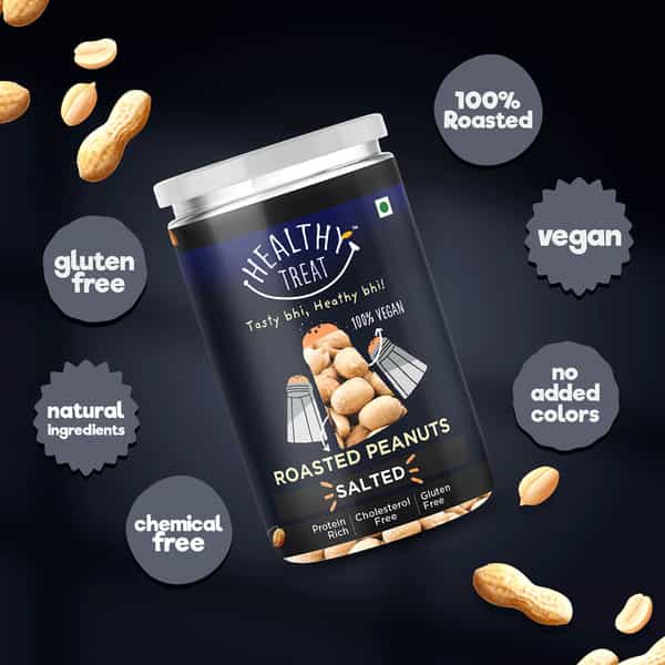 Healthy Treat Roasted Peanut- Salted 400 Gm - Pack Of 2- 200 Gm Each