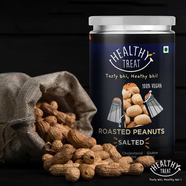 Healthy Treat Roasted Peanut- Salted 400 Gm - Pack Of 2- 200 Gm Each