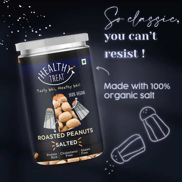 Healthy Treat Roasted Peanut- Salted 400 Gm - Pack Of 2- 200 Gm Each