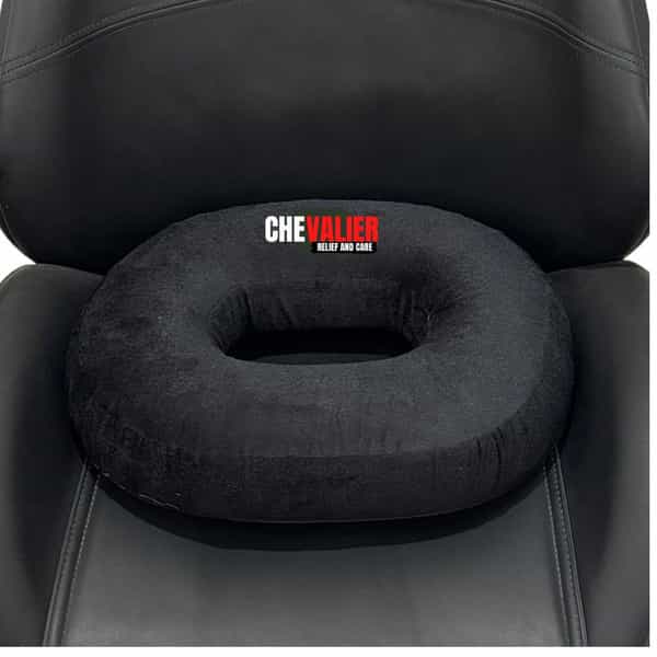 Chevalier Donut Round Ring Coccyx Seat Cushion For Piles Patients | Pregnancy | Black