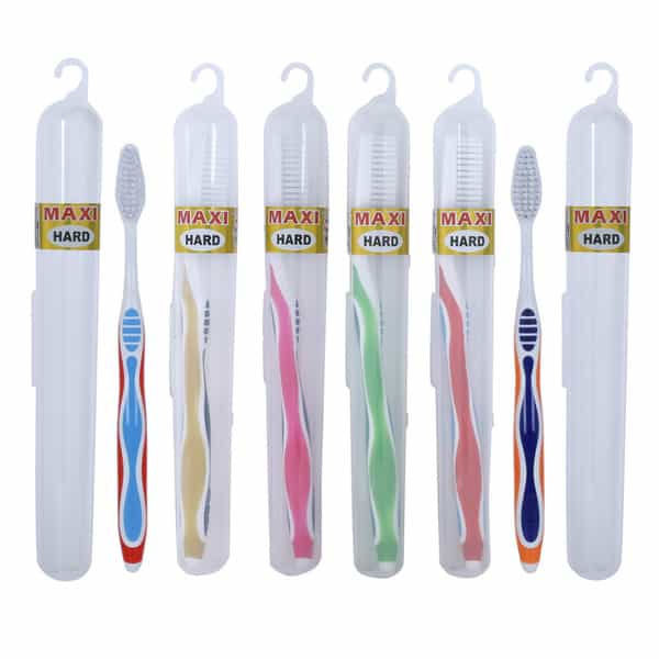 Maxi Candy Hard Toothbrush Travel Pack (Pack Of 6)