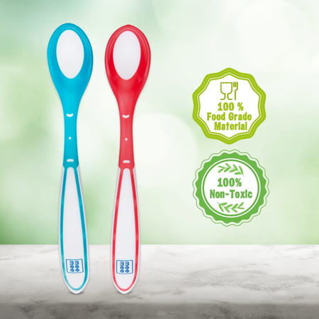 Meemee Heat Sensor Baby Spoon (Multicolor) - Silicone