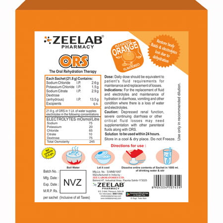 Zeelab Ors Oral Rehydration Salts 21.8gm