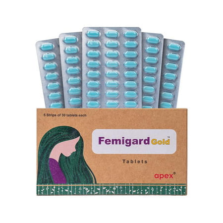Green Milk Femigard Gold Tablets | Ayurvedic Womens Wellness | Hormonal Support | 5x30 Tablets