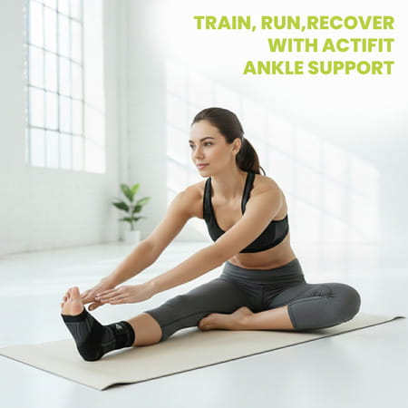 Actifit Ankle Support With Adjustable Band - Compression Brace For Pain Relief Sports & Gym - Size M