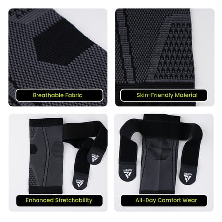 Actifit Ankle Support With Adjustable Band - Compression Brace For Pain Relief Sports & Gym - Size M