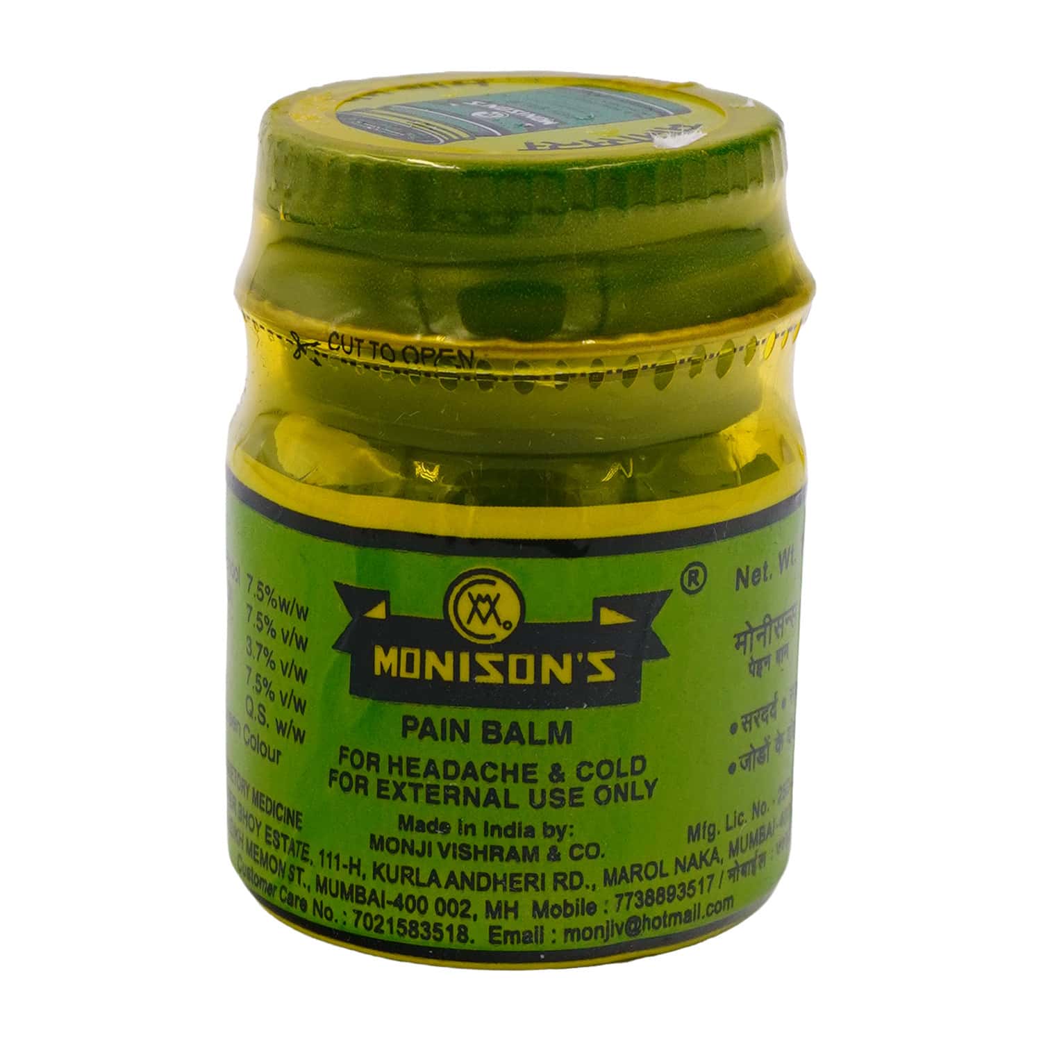Monison's Pain Balm 10 Gm
