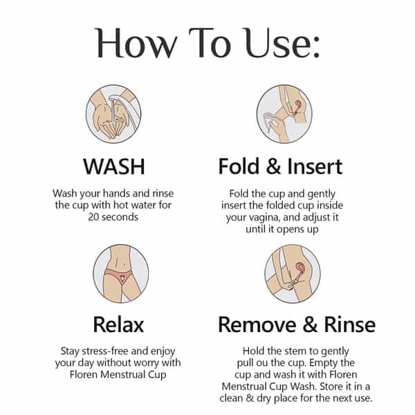 Floren Reusable Menstrual Cup (Large) With Intimate Oil (50Ml)