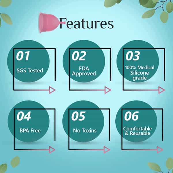 Floren Reusable Menstrual Cup (Large) With Intimate Oil (50Ml)
