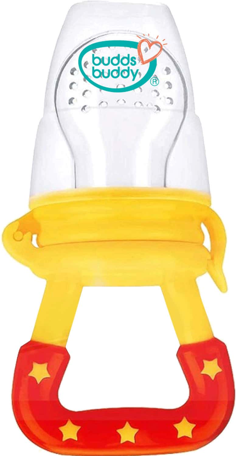 Buddsbuddy Bpa Free Fruit And Food Nibbler Food Feeder/Teething Toy/Pacifier Bb7012 Yellow